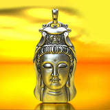 XS Buddha Head Avalokitesvara Pendant Necklace