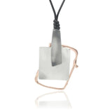 Square Pendant Necklace Geometric Long Chain Women's Jewelry