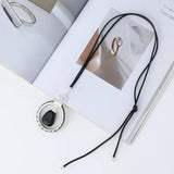 Vintage Long Chains Necklace for Women Suspension Geometric Pendants Jewelry