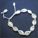 2pcs Knotted Mother of Pearl Shell Bracelets, Adjustable Size