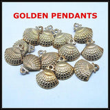 15pcs Golden Scallop Shell Charms Metal Pendants 18x17mm for Necklaces Bracelets
