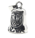 Motor Engine Bell Mens Pendant Stainless Steel Biker Pendant