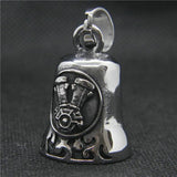 Motor Engine Bell Mens Pendant Stainless Steel Biker Pendant