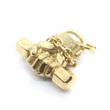 Stainless Steel Dumbbell Pendant Necklace for Men