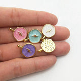 Colorful Drop Oil Lightning Pattern Pendant for Jewelry Making
