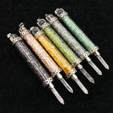 Natural Stones Gravel Crystal Pendant DIY Jewelry Necklace for Women