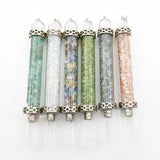 Natural Stones Gravel Crystal Pendant DIY Jewelry Necklace for Women