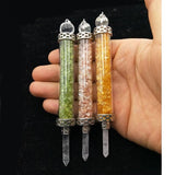 Natural Stones Gravel Crystal Pendant DIY Jewelry Necklace for Women