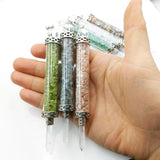 Natural Stones Gravel Crystal Pendant DIY Jewelry Necklace for Women