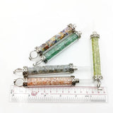 Natural Stones Gravel Crystal Pendant DIY Jewelry Necklace for Women
