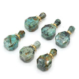 African Pine Perfume Bottle Charm Necklace