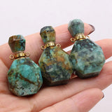 African Pine Perfume Bottle Charm Necklace