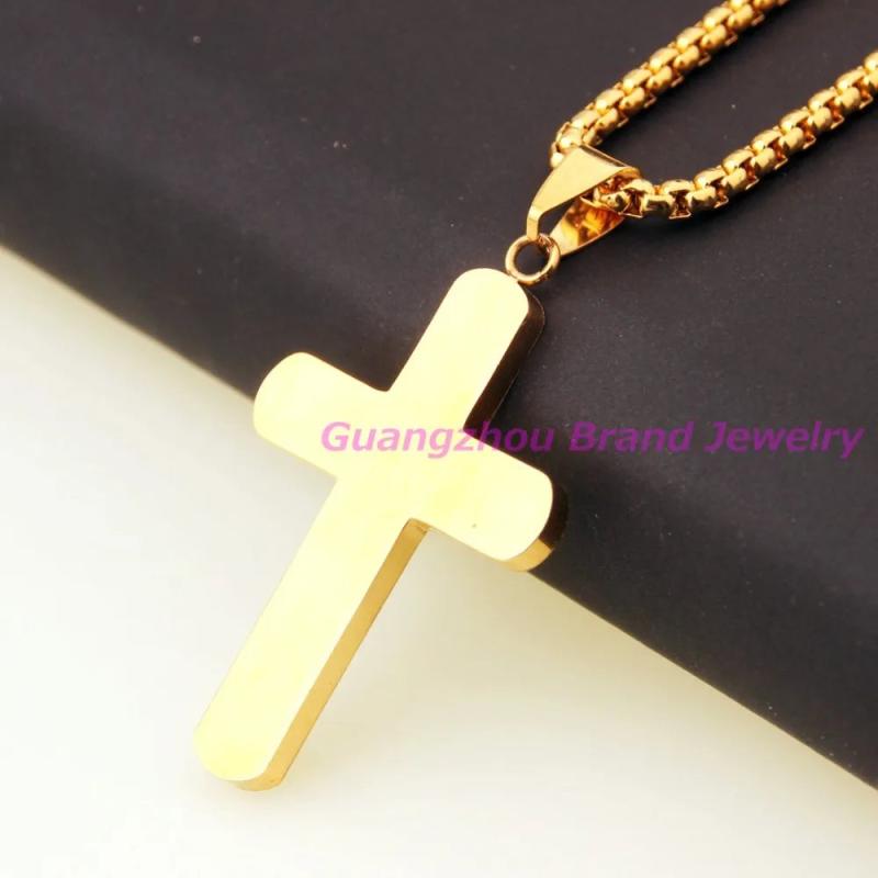Classic Stainless Steel Cross Necklace For Men