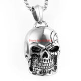 Skull Necklace Stainless Steel Pendant Chain For Men Women Kids