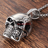 Skull Necklace Stainless Steel Pendant Chain For Men Women Kids