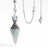Crystal Stone Hexagon Point Pendant Pendulum for Reiki Wicca Balancing