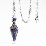 Crystal Stone Hexagon Point Pendant Pendulum for Reiki Wicca Balancing