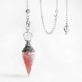 Crystal Stone Hexagon Point Pendant Pendulum for Reiki Wicca Balancing