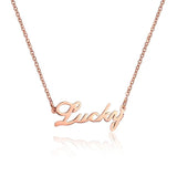 Charm Rose Lucky Pendant Necklace Stainless Steel Collar Jewelry Gift