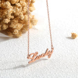 Charm Rose Lucky Pendant Necklace Stainless Steel Collar Jewelry Gift
