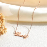 Charm Rose Lucky Pendant Necklace Stainless Steel Collar Jewelry Gift