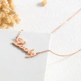 Charm Rose Lucky Pendant Necklace Stainless Steel Collar Jewelry Gift