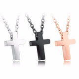 Romantic Small Cross Stainless Steel Pendant Necklaces For Women