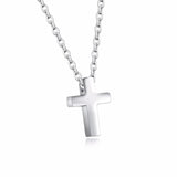 Romantic Small Cross Stainless Steel Pendant Necklaces For Women