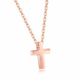 Romantic Small Cross Stainless Steel Pendant Necklaces For Women