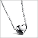 Charming Heart Pendant Necklace, Silver&Rose Tone Chain