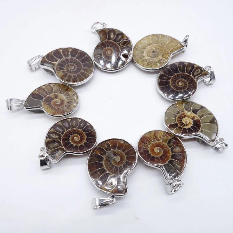 Natural Crystal Conch slice pendant Guardian Gemstones and Couple decoration