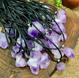 Amethyst Stone Natural Stone Necklace Pendant Locket Chain Jewelry