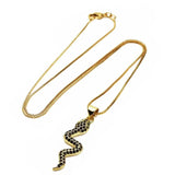 Multi Zircon Snake Pendant Necklace DIY Jewelry