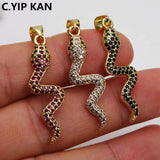 Multi Zircon Snake Pendant Necklace DIY Jewelry