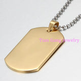 Polished Stainless Steel Pendant Necklace with Ball Chain