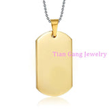Polished Stainless Steel Pendant Necklace with Ball Chain