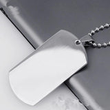Polished Stainless Steel Pendant Necklace with Ball Chain