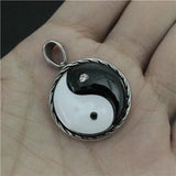 Tai chi Pendant Yin and Yang Stainless Steel Necklace