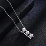 Faux Pearl Pendant Clavicle Necklace for Women