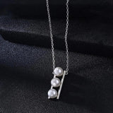 Faux Pearl Pendant Clavicle Necklace for Women