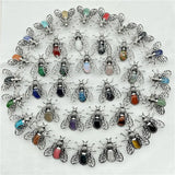 Reiki Ore Crystal Agate Insects Necklace/Brooch Pendant