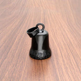 Punk Cross Biker Flame Bell Pendant 316L Stainless Steel Plated Jewelry