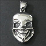 Funny Skull Pendant Stainless Steel Polishing Mask Tongue