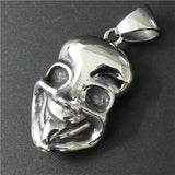 Funny Skull Pendant Stainless Steel Polishing Mask Tongue
