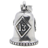 Skull Biker 13 Bell Pendant Stainless Steel