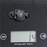 Flower Skull Pendant 316L Stainless Steel Biker Skull Pendant