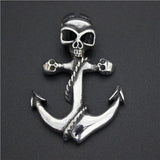 316L Stainless Steel Skull Anchor Pendant