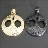 Living Life Tree Pendant Stainless Steel Mens Gift