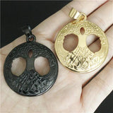 Living Life Tree Pendant Stainless Steel Mens Gift