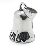 Flaming Leaf Bell Pendant 316 Stainless Steel Flames Bell Style Necklace